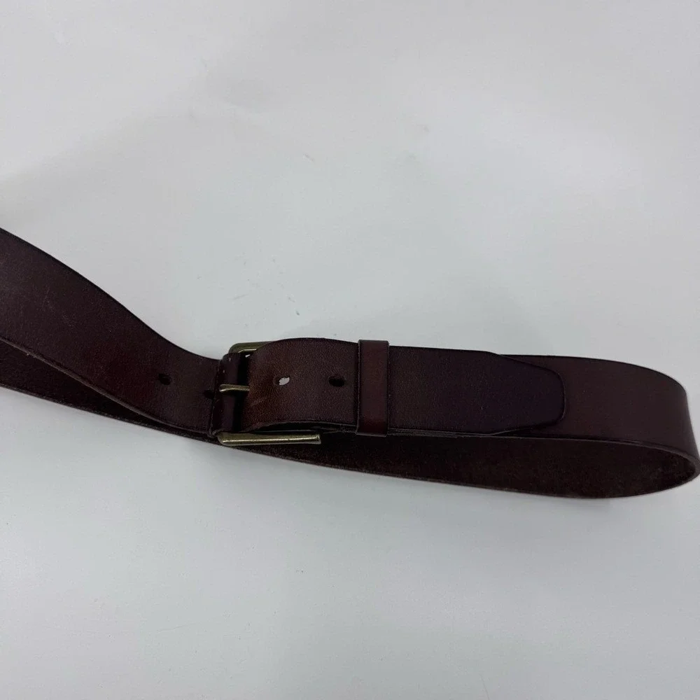Timberland Genuine Leather‎ Belt with gold Buckle - Brown Size 36